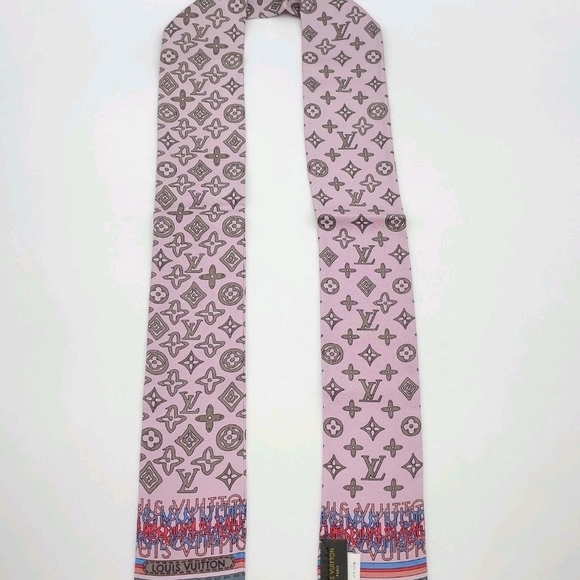 Louis Vuitton Monogram Bandeau Map Trunks M75551 Silk Scarf W/B i111117 - Picture 16 of 16